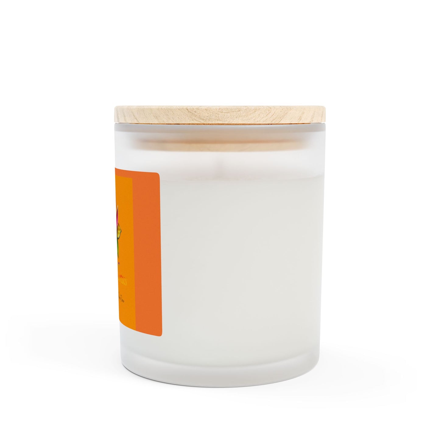 Sacral Chakra Frosted Glass Candle, 11oz