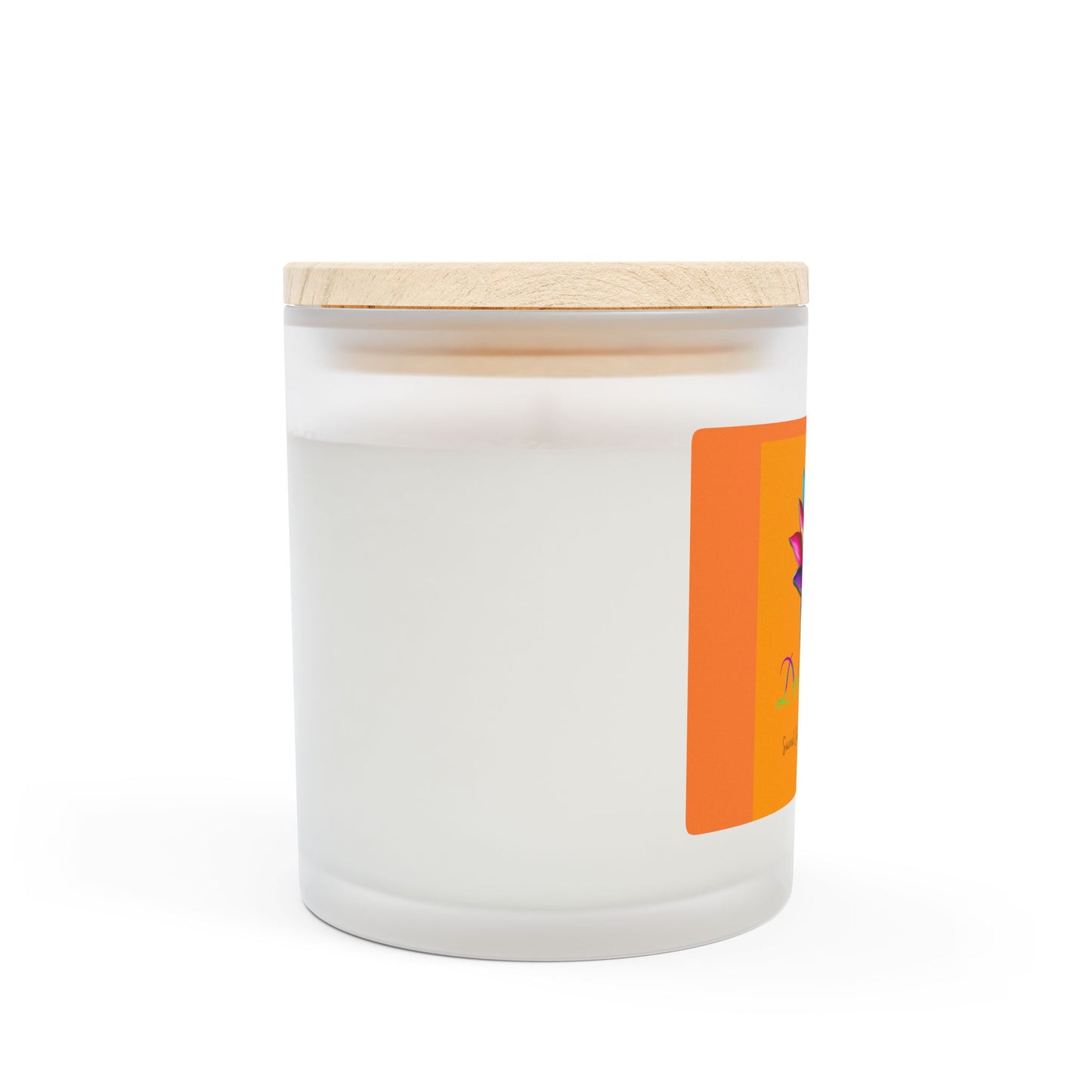 Sacral Chakra Frosted Glass Candle, 11oz