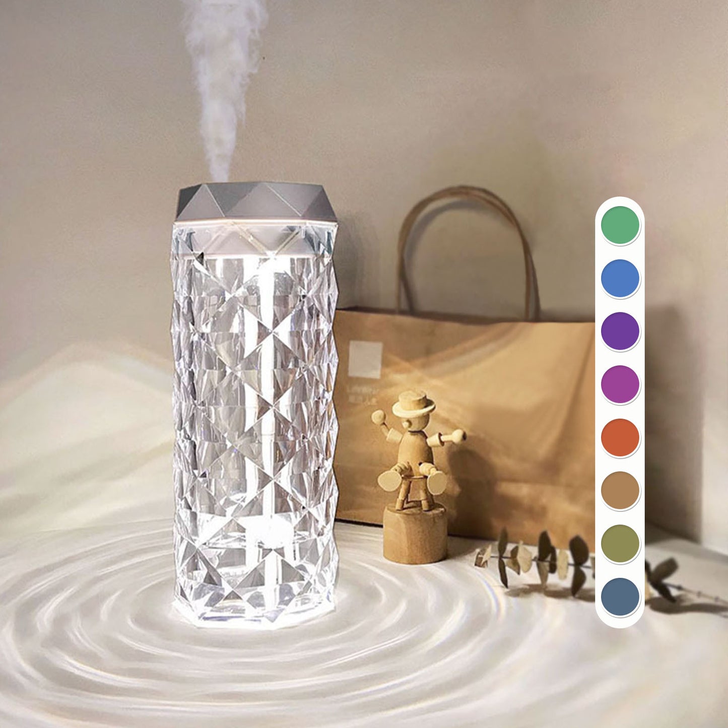 ✨ Delicate Lotus Crystal Light Humidifier ✨