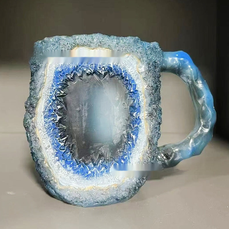 Resin Mineral Crystal Coffee Mug With Handles