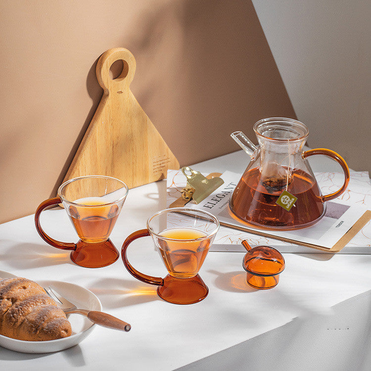 Delicate Lotus Glass Tea Set