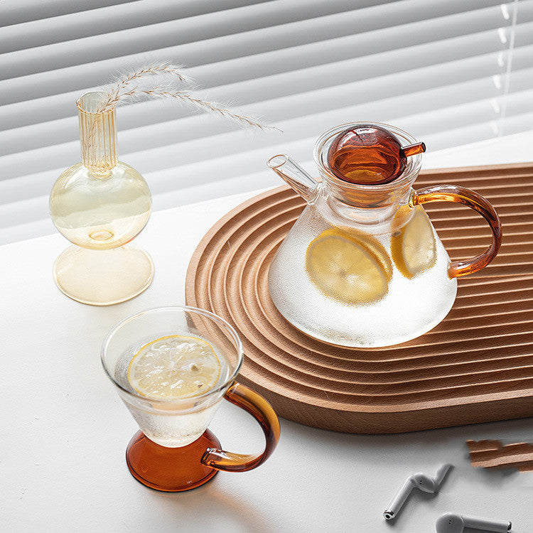 Delicate Lotus Glass Tea Set