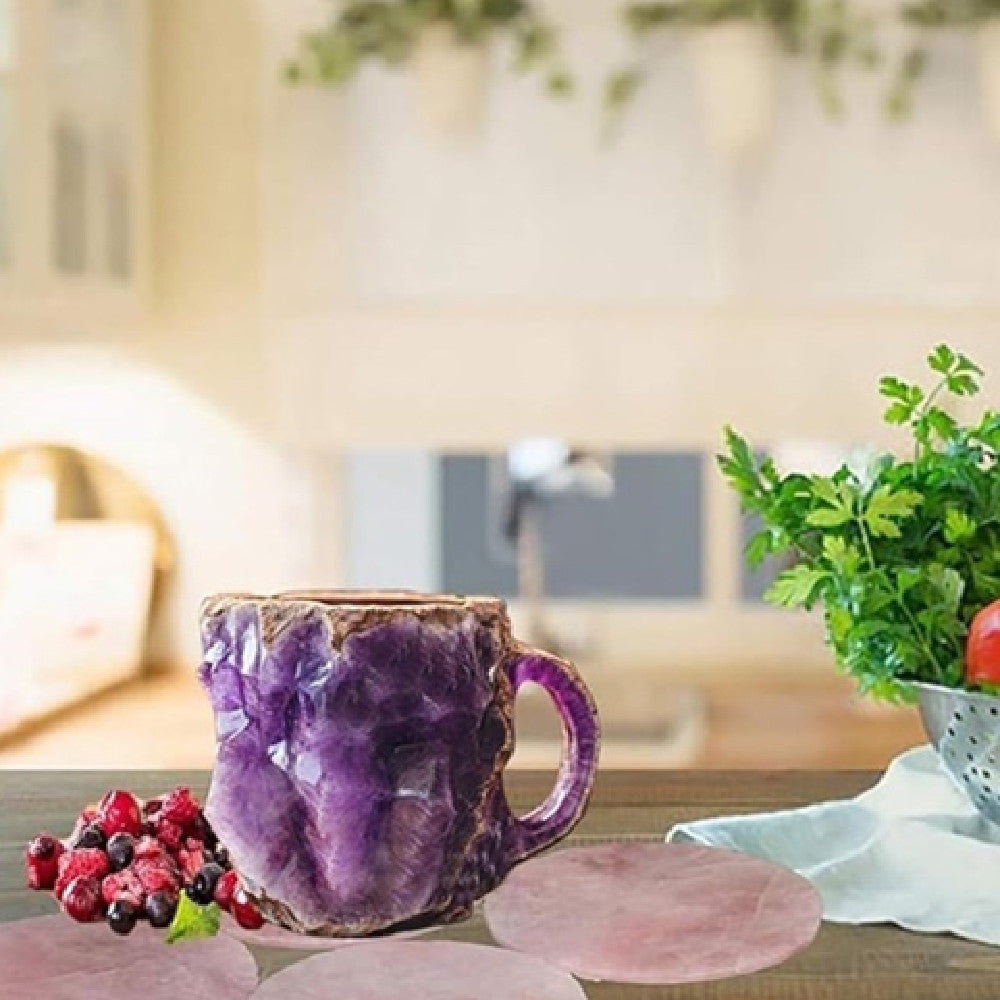 Resin Mineral Crystal Coffee Mug With Handles