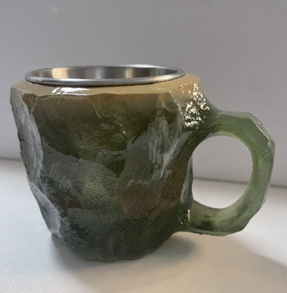 Resin Mineral Crystal Coffee Mug With Handles