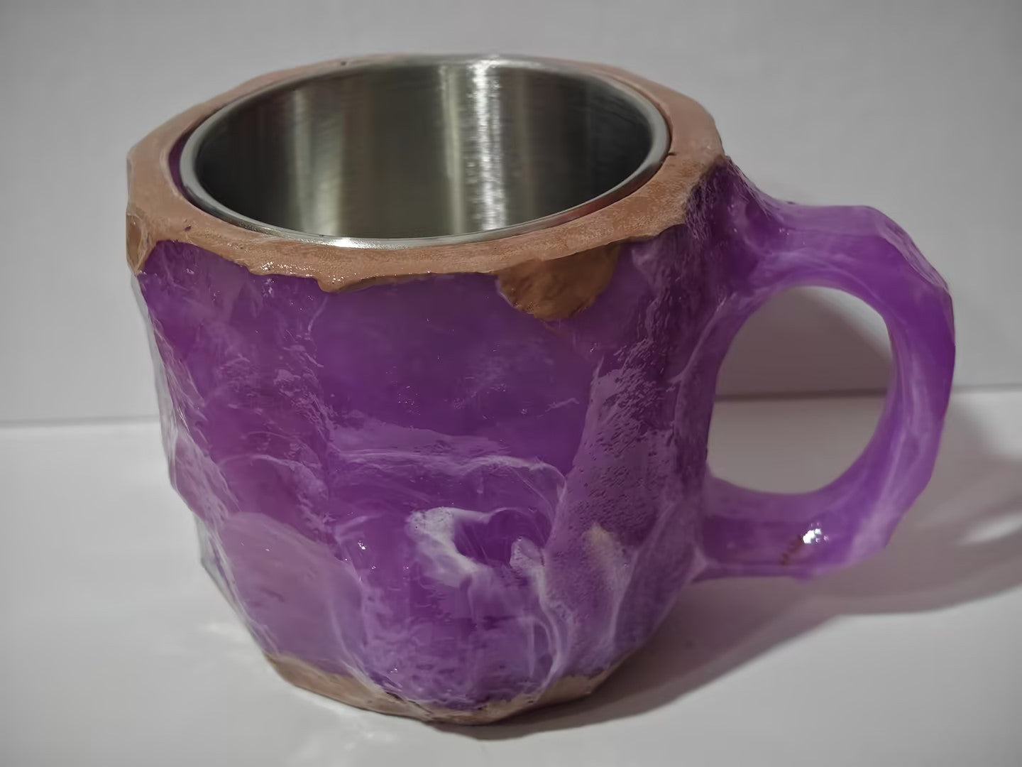 Resin Mineral Crystal Coffee Mug With Handles