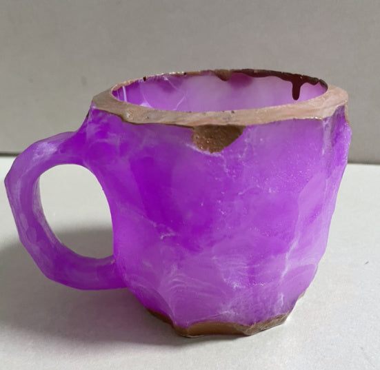 Resin Mineral Crystal Coffee Mug With Handles