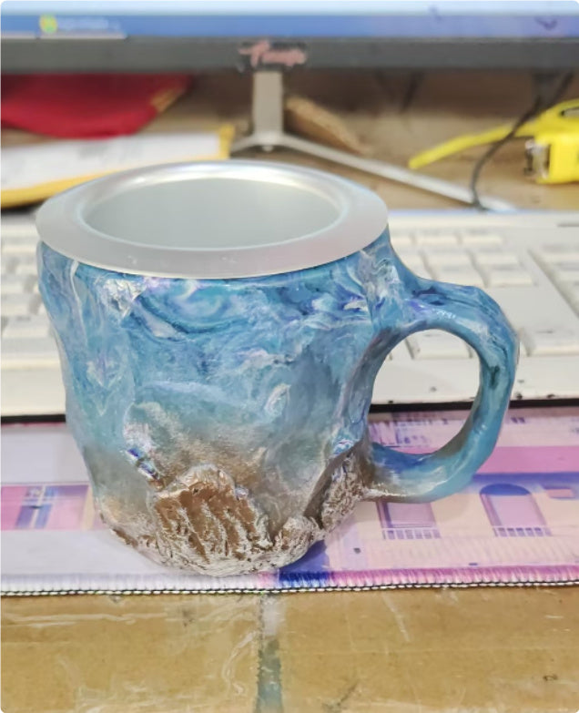 Resin Mineral Crystal Coffee Mug With Handles