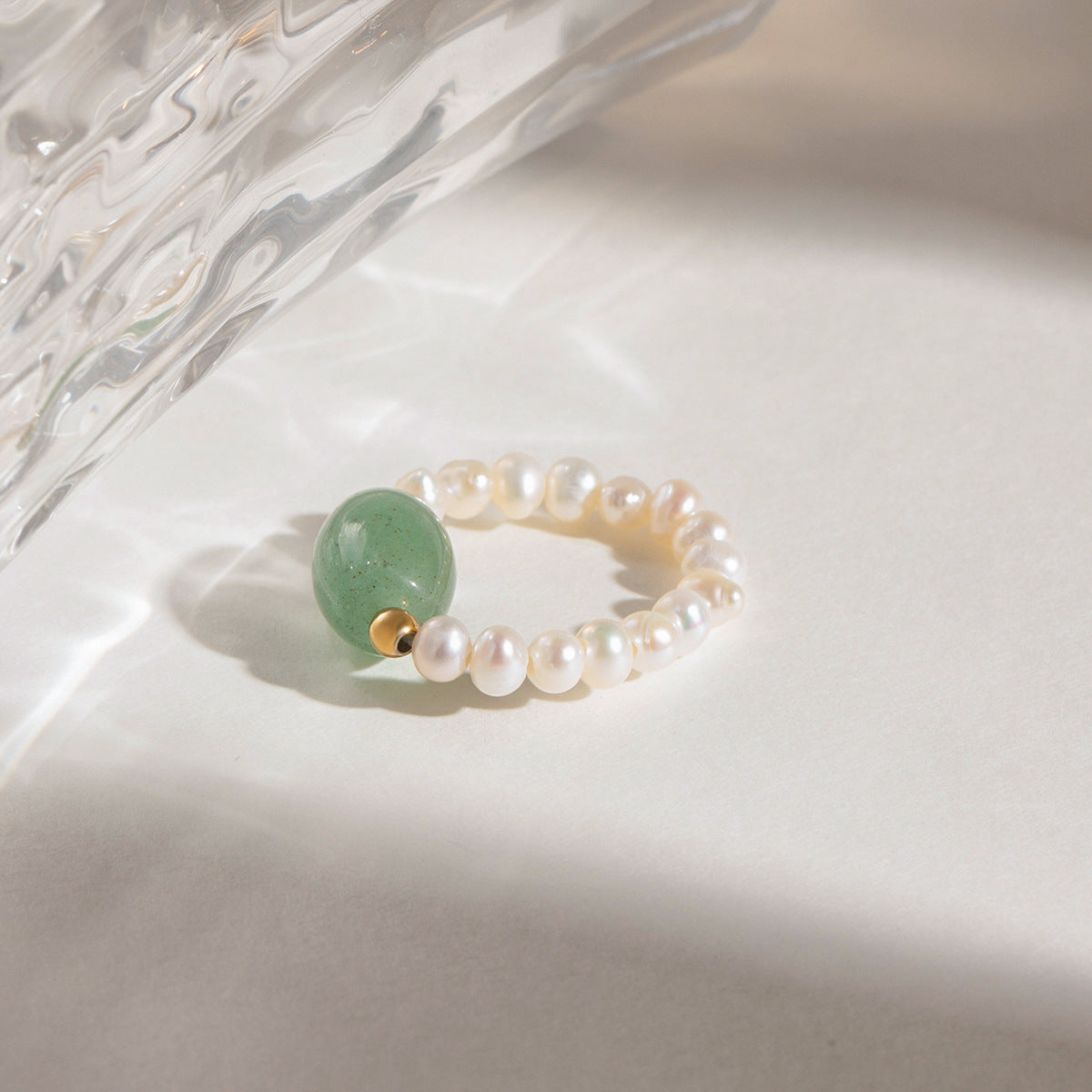 Jade & Pearl Ring