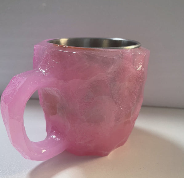 Resin Mineral Crystal Coffee Mug With Handles