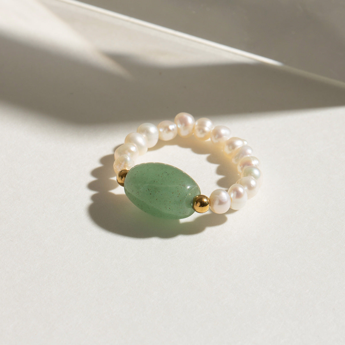 Jade & Pearl Ring