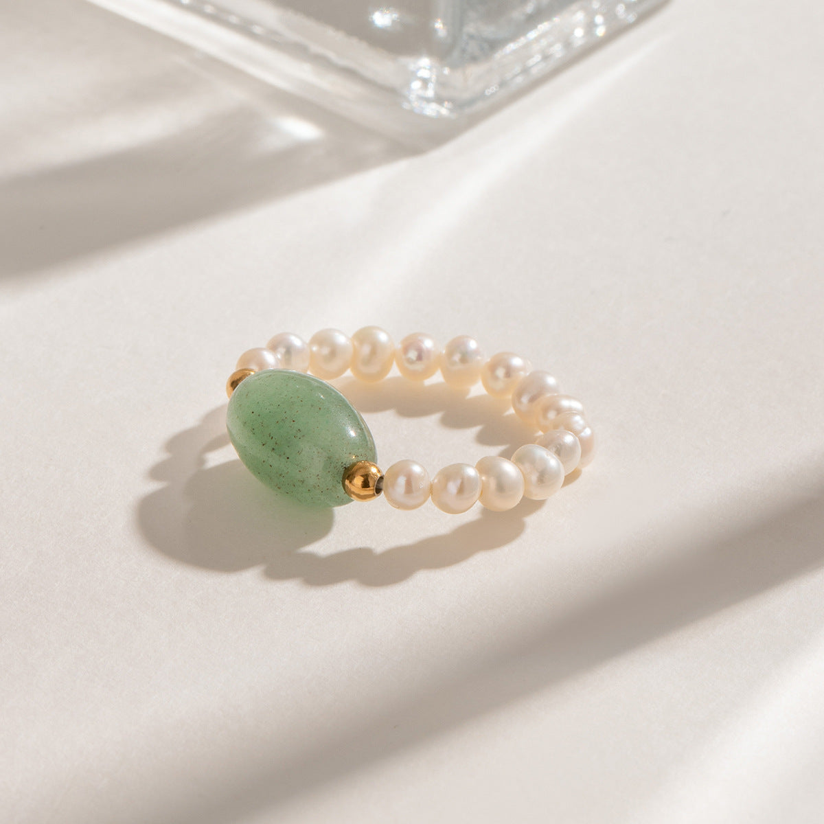 Jade & Pearl Ring