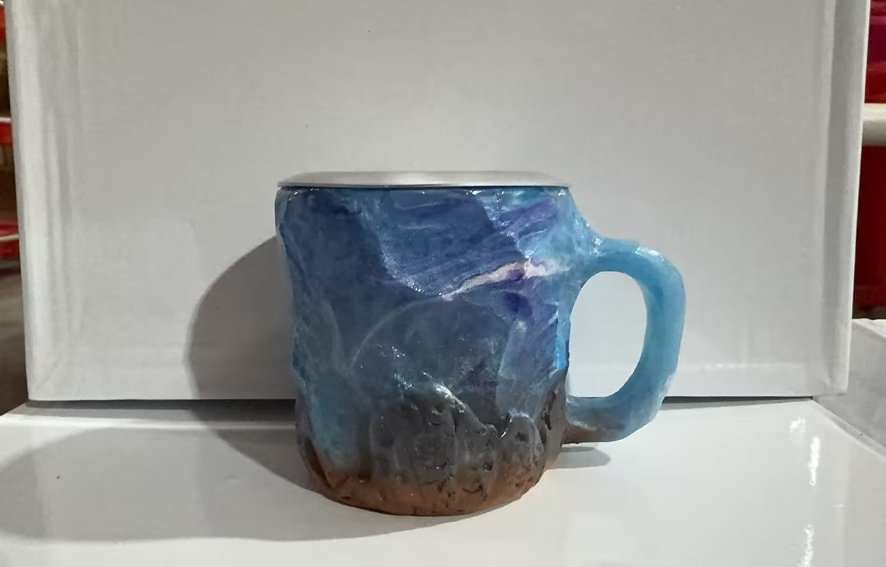 Resin Mineral Crystal Coffee Mug With Handles