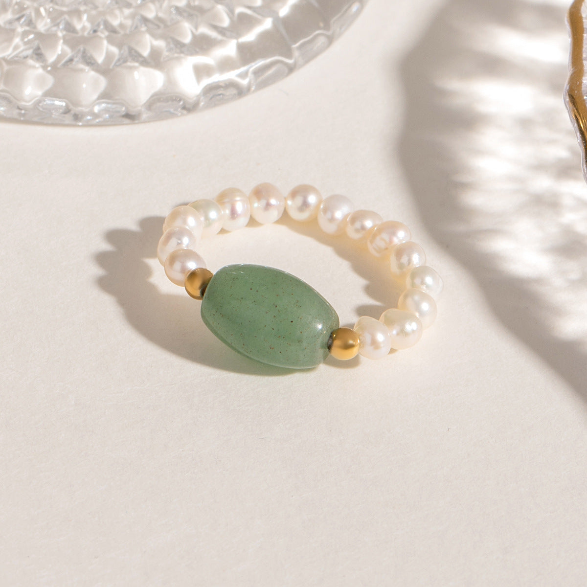 Jade & Pearl Ring