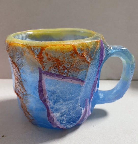 Resin Mineral Crystal Coffee Mug With Handles